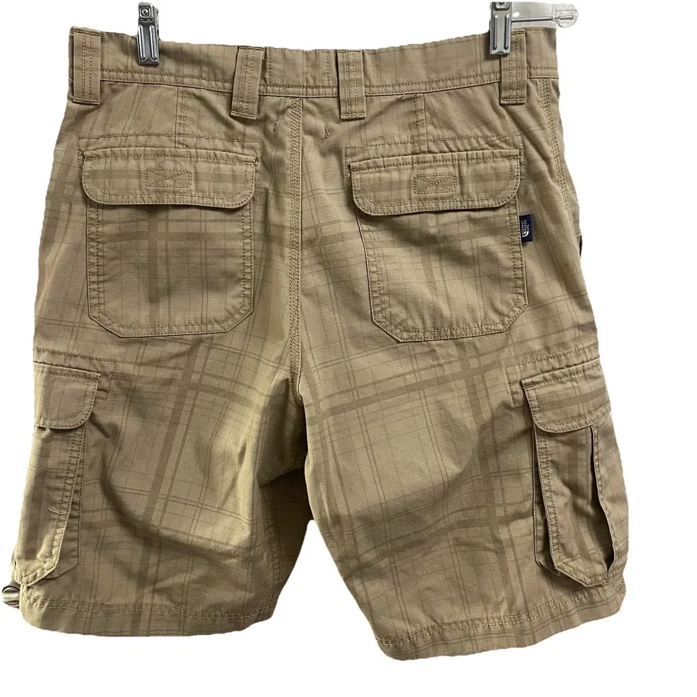 The North Face‎ Mens Tan Checkered Lightweight Cargo Outdoors Hiking Shorts 32R